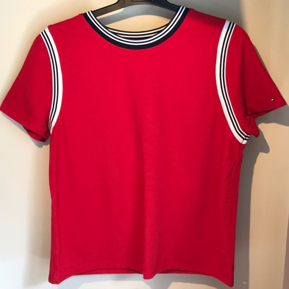 Tommy Hilfiger top, striped neck